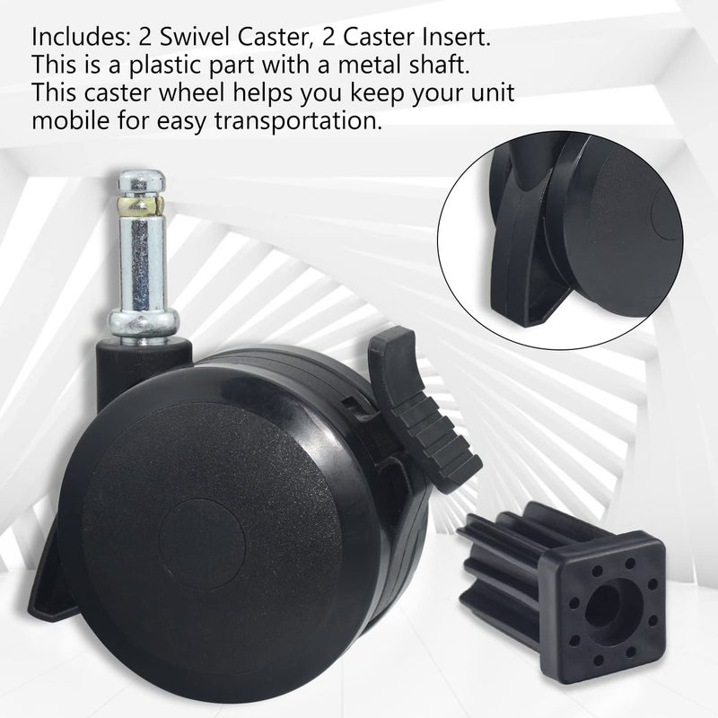 Haiouus 4 Pack 70360 Locking Caster with Insert for Weber Genesis E-310 Spirit Series 2009-2012, E400 E600 Summit Series 2007-2019 Gas Grills & Genesis E310 E320 S330 E210 Series 2007-2016 - Image 5